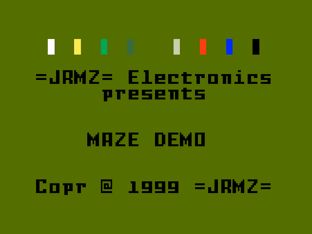 Maze Demo 2 Title Screen
